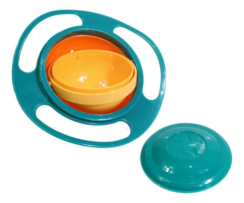 Tazon Gira Bowl Plato Para Bebes Anti Derrames Hopemob Color Verde