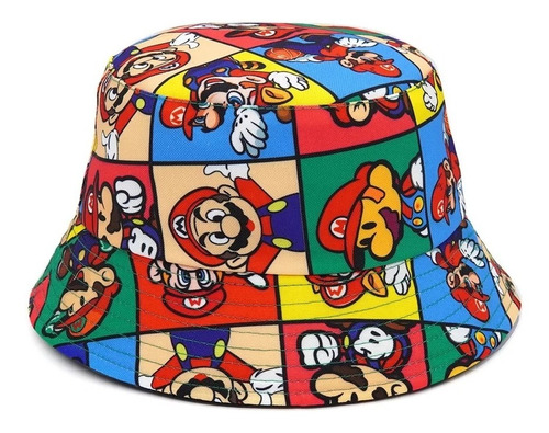 Gorro Pescador Sombrero Mario Bros Bucket Hat