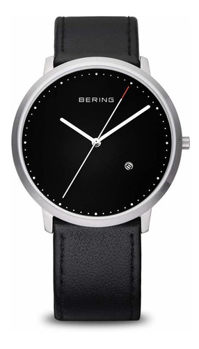 Reloj Unisex Bering 11139-402 Cuarzo Pulso Negro En Cuero