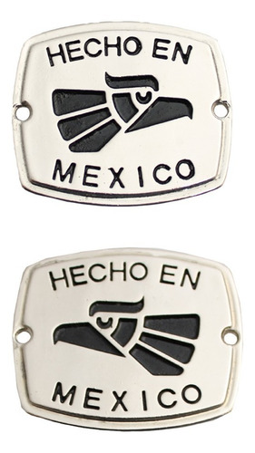 Emblema Hecho En Mexico Metalico (jgo)