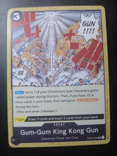 Gum-gum King Kong Gun Op04 Carta One Piece Bandai