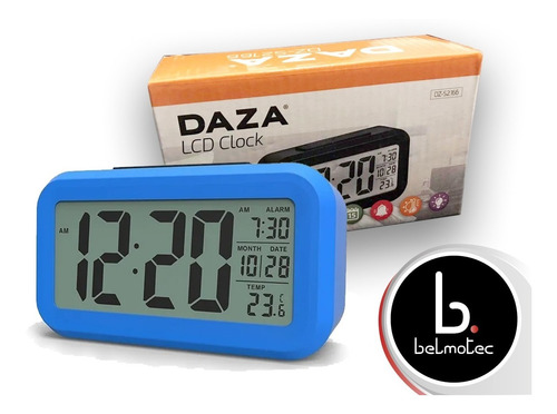 Reloj Despertador Digital Sensor Luz Alarma Temperatura