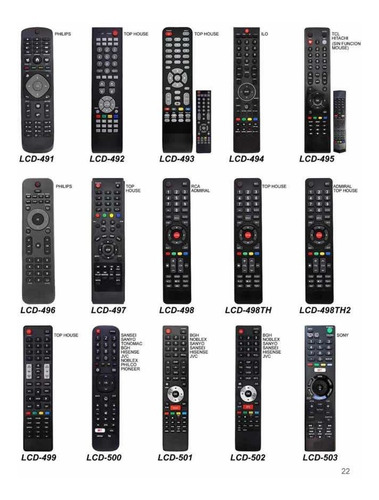 Control Remoto Tv Lcd Led Smart Todas Las Marcas Y Modelos