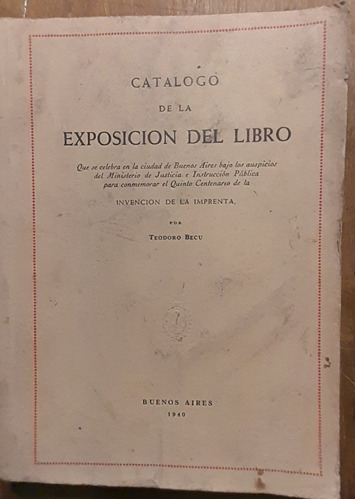 Catalogo De La Exposicion Del Libro 1940 C7