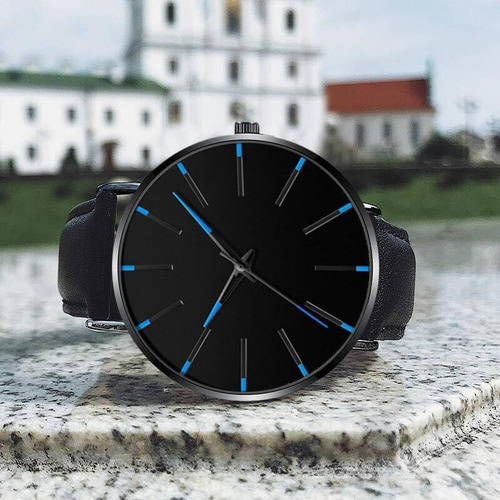 Alinker Relojes Para Hombre Minimalista Negro Negocios Simpl