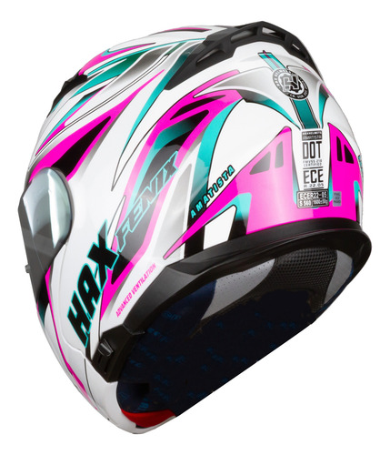Hax Helmets. Casco Abatible Dot + Ece Amatista Fenix