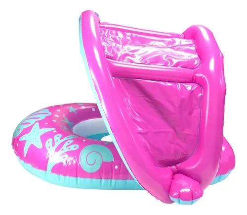 Flotador Infantil Con Toldo Y Asiento – Anillo De Natación Para Bebés De 1 A 4 Años, Con Parasol Extraíble Y Doble Cámara De Aire