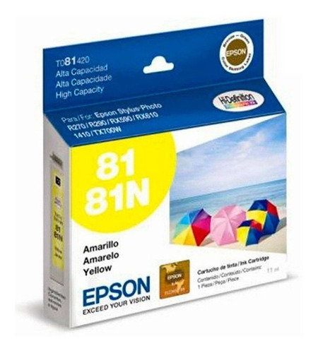 Cartucho Original Epson T 81 Amarillo 270 290 1410 1430