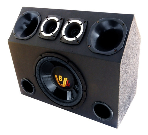 Imagem 3 de 7 de Caixa Trio Som Automotivo Carro Completa Sub Modulo Digital