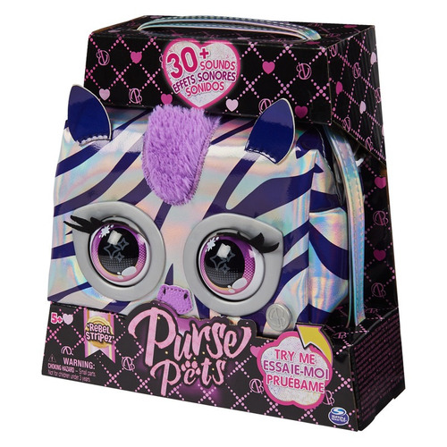 Purse Pets Purse Pets Magia Metálica Zebra