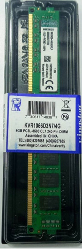 Memoria Ram Ddr3l 4gb 1066/8500 Pc Kingston