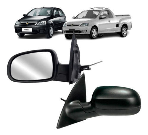 Espelho Retrovisor Montana Corsa 2002 A 2012 Com Controle