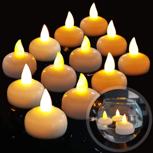 36/12 Velas Flotantes, Velas De Té Sin Llama