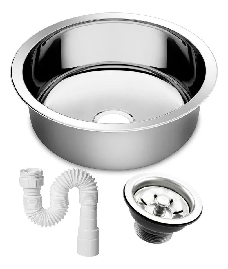 Cuba Redonda Para Cozinha De Inox 34 Cm American Steel