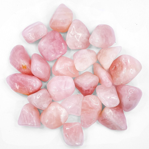 Quartzo Rosa Pedra Natural Rolada 500g Semi Preciosas 