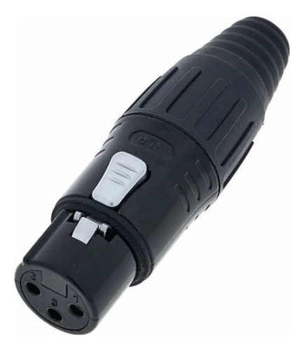 Conector Canon Hembra Xlr Seetronic Ficha Negra Color Negro