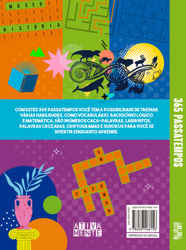 365 Atividades, De Ciranda Cultural. 365 Atividades Editorial Ativamente, Edição 1 Em Português, 2024