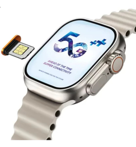 Relógio Smartwatch Android 5g Duas Câmeras Chip Wi-fi 64gb Prata . . .