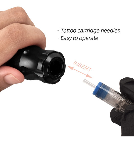 Imagen 6 de 9 de Portátil Tatuaje Kit Máquina De Tatuaje Pluma Fuente De Alim