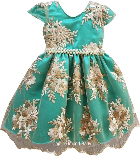 comprar Vestido Infantil Realeza Princesa Daminha Varias Cores Tiara