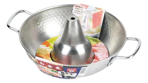 Olla Shabu Shabu Japanbargain Acero Inoxidable 26 Cm Hotpot Plateado