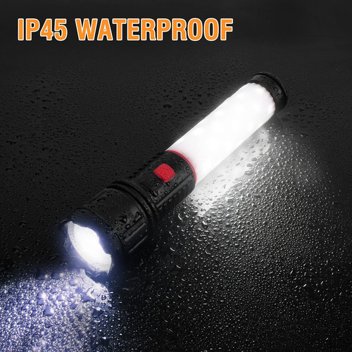 Linterna Led Recargable Con Luz Lateral De 360 Grados, Más B