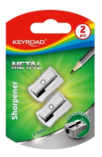 Tajalápiz Keyroad Metálico Blister X 2 Uds 