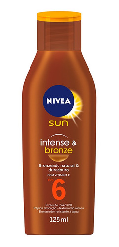 Loção Bronzeadora Nivea Sun Intense Bronze Fps6 125ml