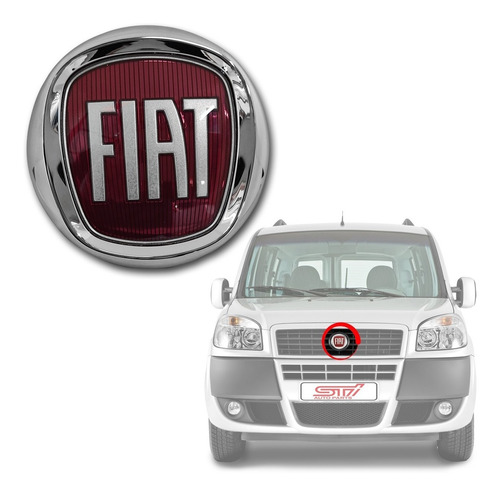 Emblema Fiat Grade Dianteira Original Doblo 2013