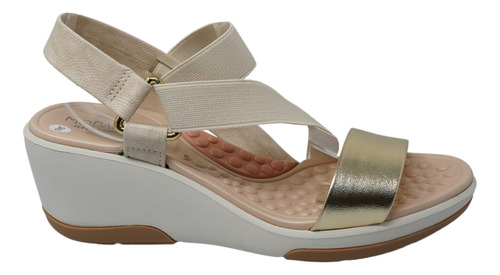 Sandalias Crema Plataforma Zapatos Mujer Modare 7182102