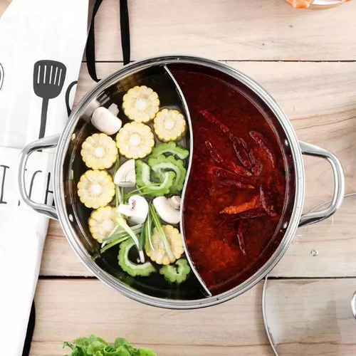 A Olla Caliente Con Separador, Cocina, Sartén
