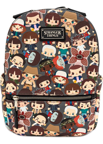 Mini Mochila Con Estampado Integral De Chibi Y Personajes De