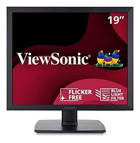 Monitor Led Ips 19  Viewsonic Va951s Negro De 1024p Con