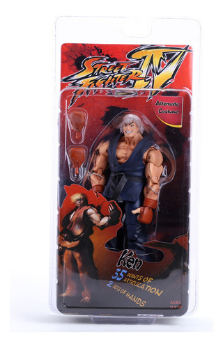 Figura De Acción Neca Street Fighter Blue Ken De 7 Pulgadas