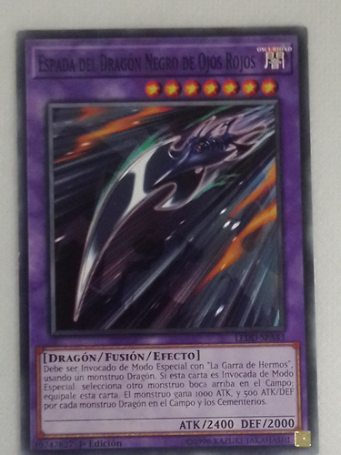 Fusion Comun Yugioh Espada Del Dragon Negro De Ojos Rojos