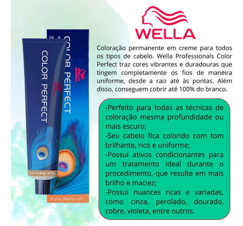 5 Unidades Coloração Color Perfect Wella | Escolha A Cor