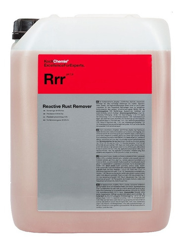 Limpiador Férrico Koch Chemie Rrr Reactive Rust Remover 10 L