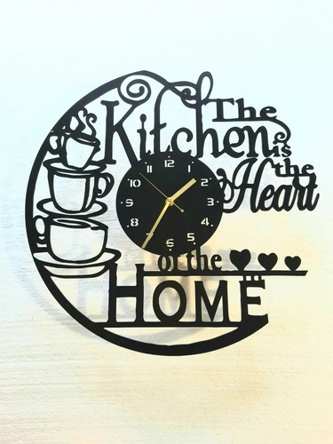 Reloj Madera Mdf 6mm Kitchen Cocina Regalo Original 80cm