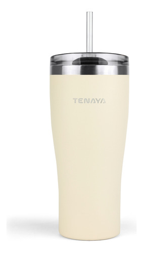 Vaso Tenaya Acero Inoxidable 900ml Tapa A Prueba Derrames, C