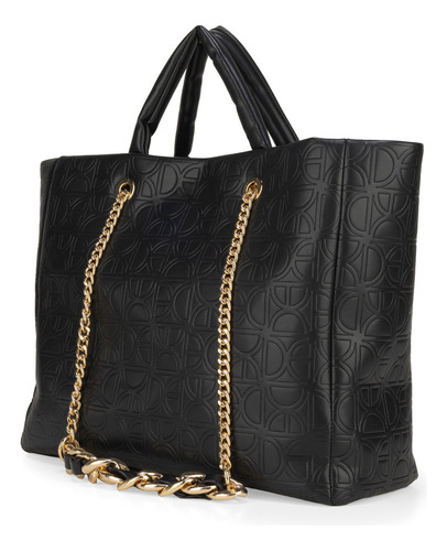 Bolsa Tote Cloe Pichel I Grande Color Negro