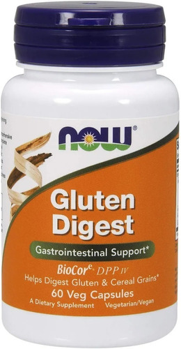 Enzimas digestivas Gluten Digest (60 cápsulas): sabor sin sabor de Now Foods