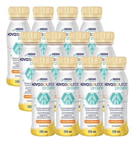 Novasource Proline Baunilha Tetra Slim 200ml Kit 12 Unidades Baunilha
