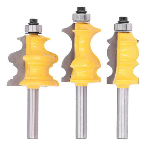Broca Para Fresado Arquitectónico, Vástago De 8 Mm, 3 Piezas
