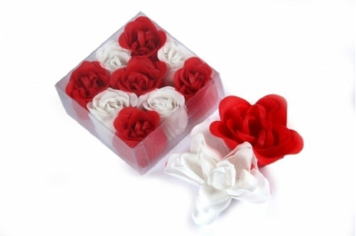 Pack X40 Jabones Perfumados Forma Flor Rosa Caja X 9 Unid