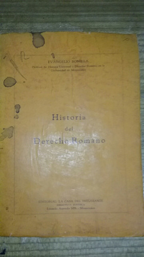 Historia Del Derecho Romano Evangelio Bonilla