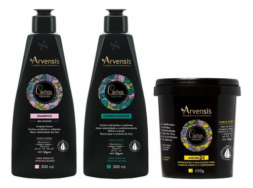 Kit Arvensis Shampoo Condicionador E Máscara 2x1