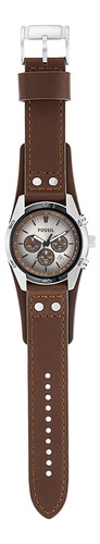 Reloj Cronógrafo Fossil Coachman Ch2565 Para Hombre, Platead