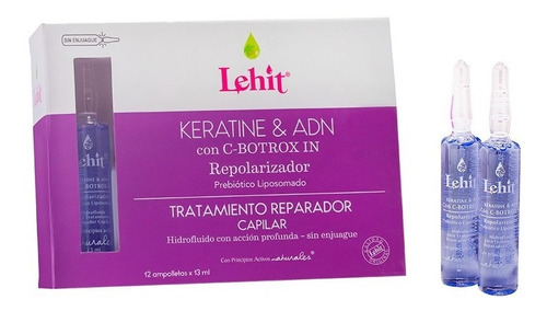 Lehit Keratine Y Adn Con C-botrox-in 12 Ampolletas 13ml.