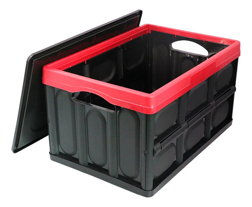Contenedor Almacenamiento Plegable 30l Con Tapa Plastico Org