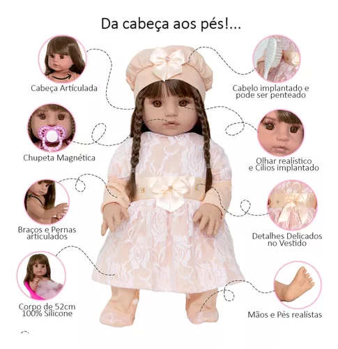 Boneca Bebe Reborn Realista Gi…